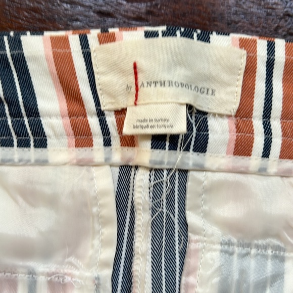 ANTHROPOLOGIE Low-Rise Multicolor Striped Flare Leg Pants · See Measurements - Picture 12 of 15